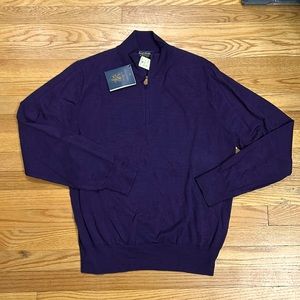 NWT Men’s Brooks Brothers Saxxon Wool Dress Shirt. Size Large. Color:Purple.